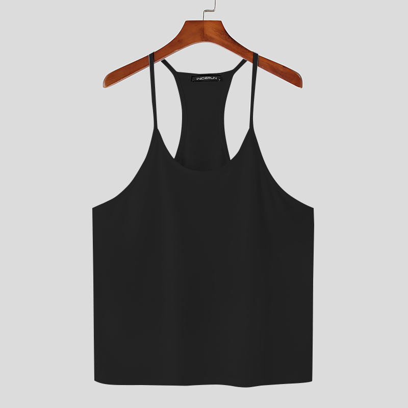 INCERUN Men Gym Tank Top Sleeveless Bodybuilding Fitness Muscle Vest Tee T-shirt