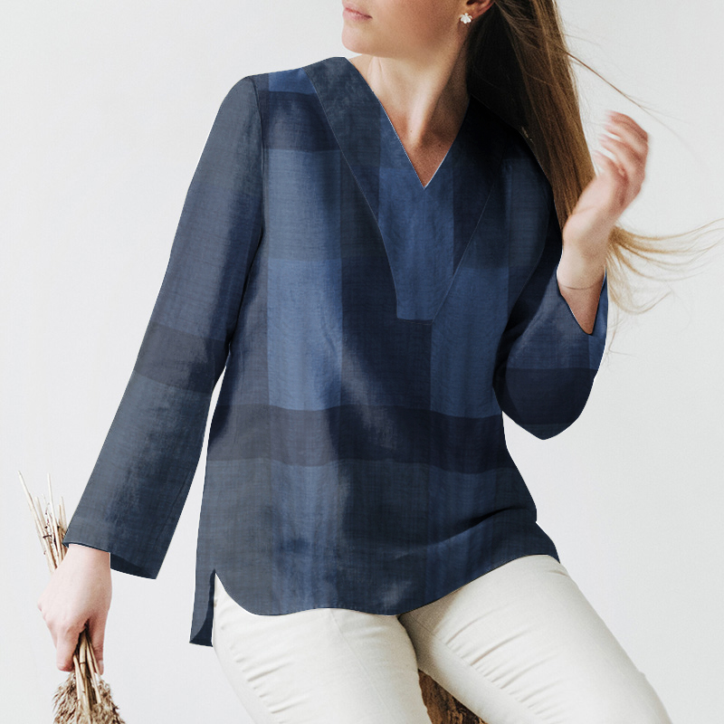 high v neck blouse