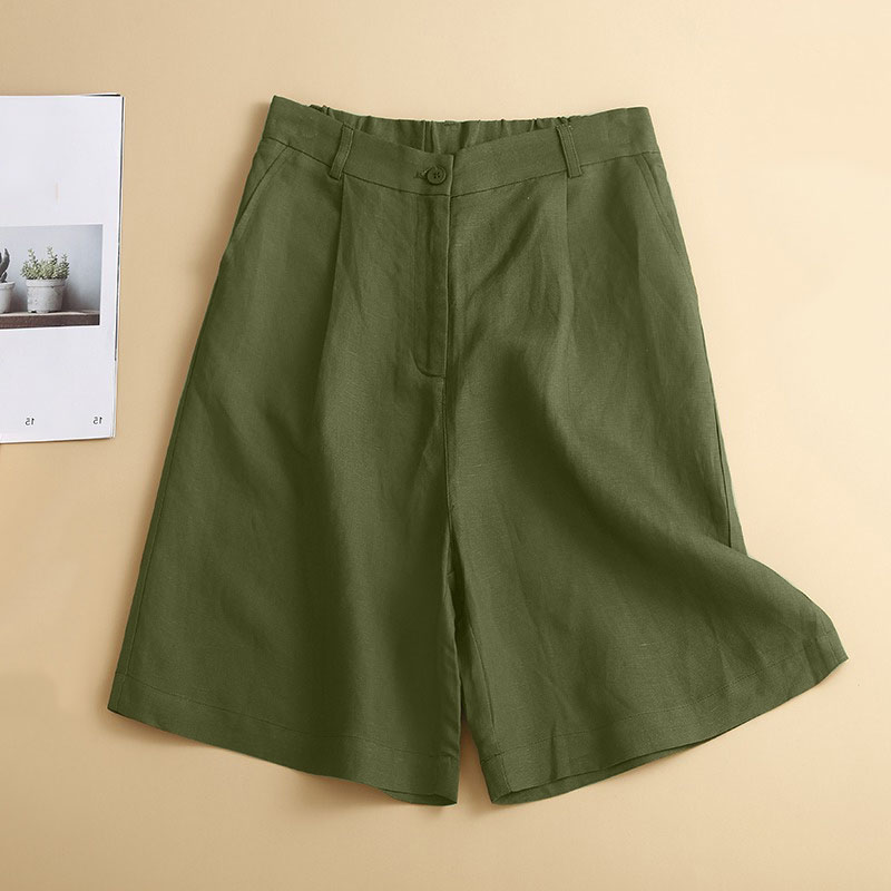 Summer Womens High Waist Solid Hot Pants Shorts Casual Holiday Office Trousers - Foto 8 di 11