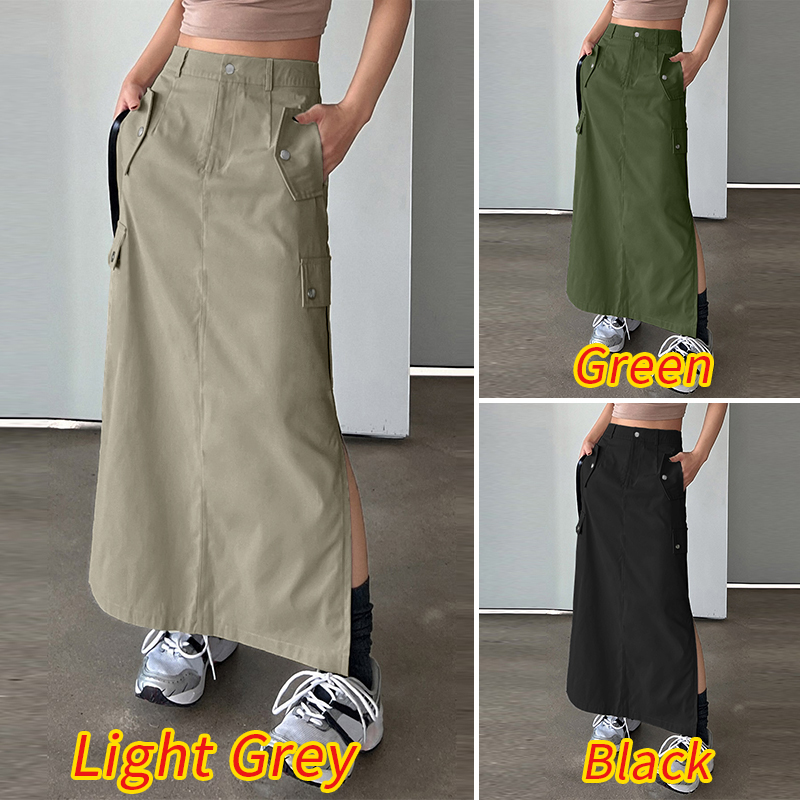 RANCLIC Slit cargo trench skirt ブラウン RANCLIC Slit cargo trench skirt ブラウン Slit trench skirt