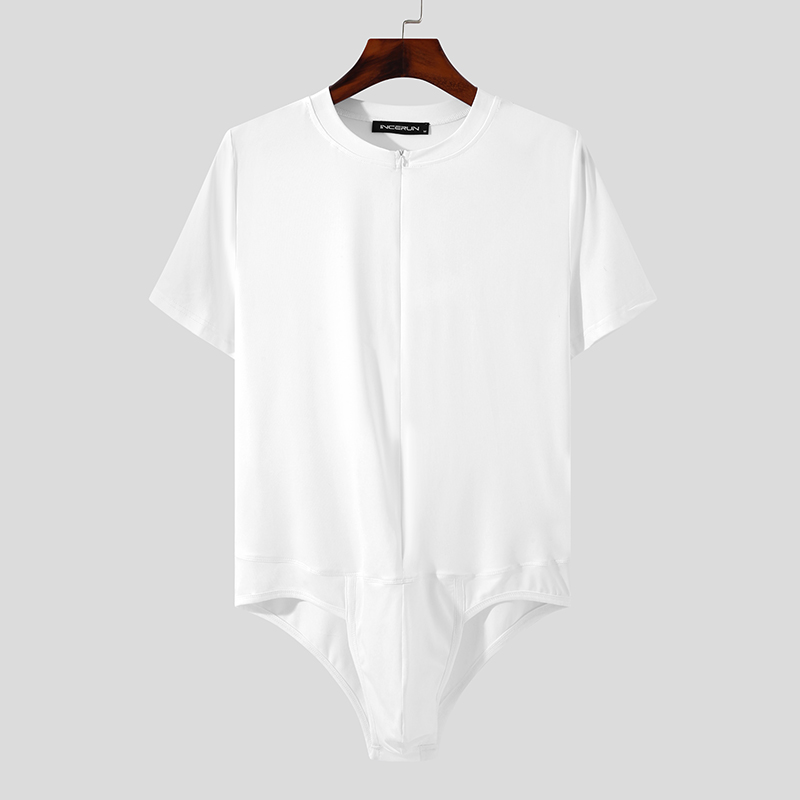 Hombres Una Pieza Manga Corta Músculo Fitness Body Leotardo Ropa Interior Pantalones Cortos EE. UU. - Imagen 13 de 15