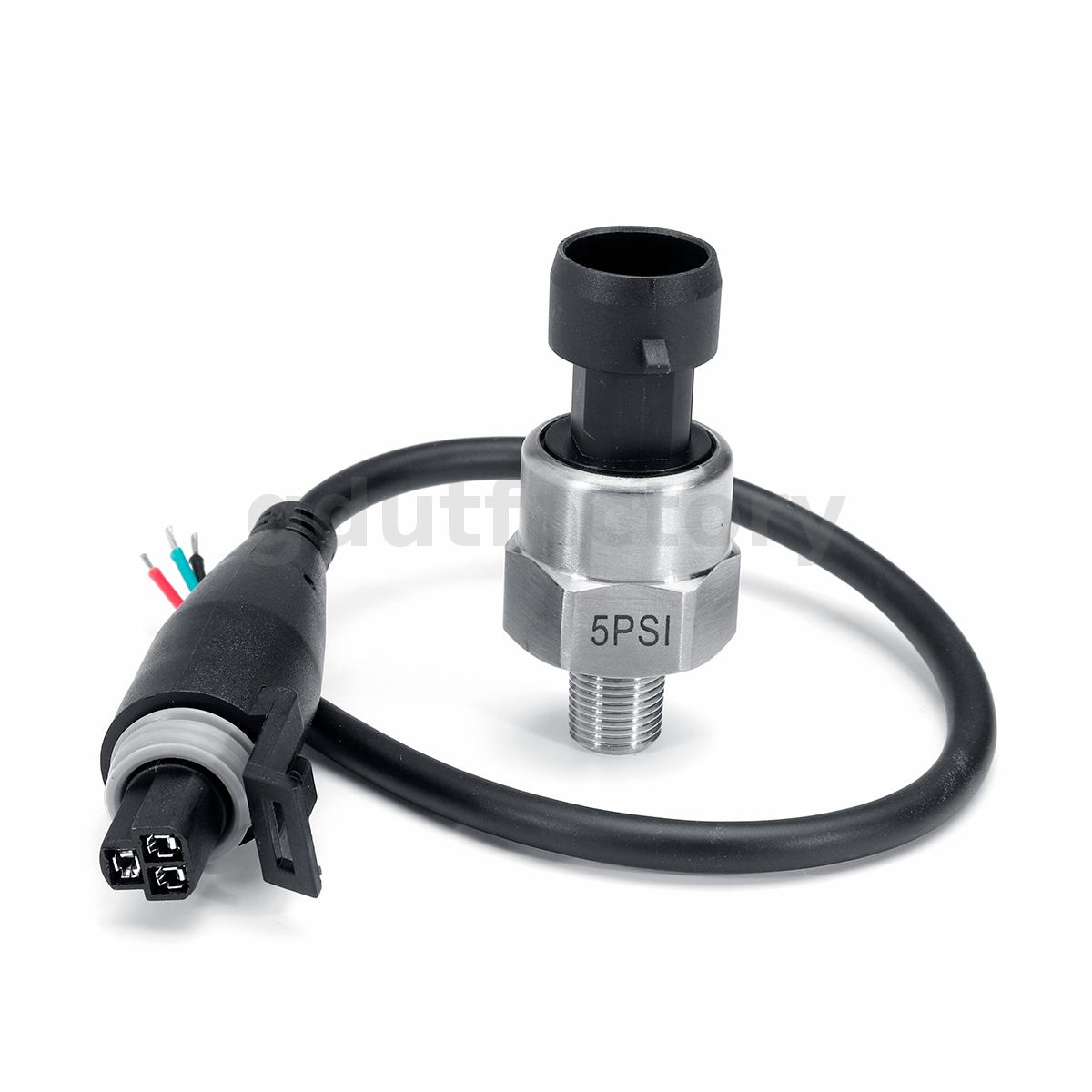 1/8" NPT 5V 5 - 200 PSI Pressure Transducer Sender Sensor Oil Fuel Gas Air Water - Picture 15 of 15