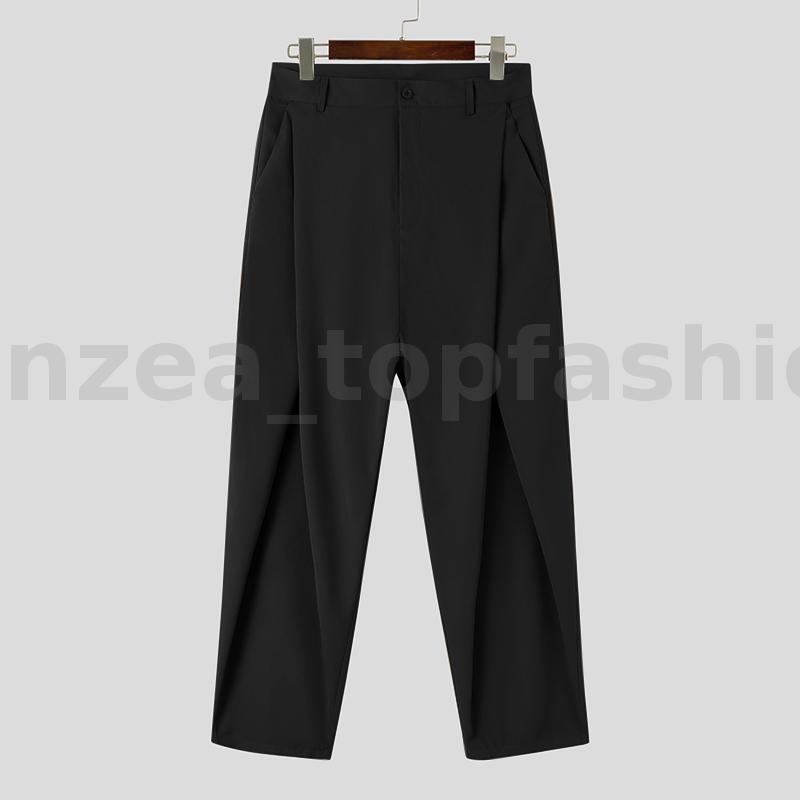 Men Vintage Japanese Casual Harem Chino Pants Loose Hippie Drop Crotch Trousers - Picture 13 of 15