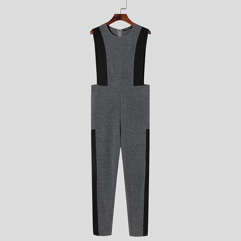 Men Skinny Overalls Romper Slim Fit 