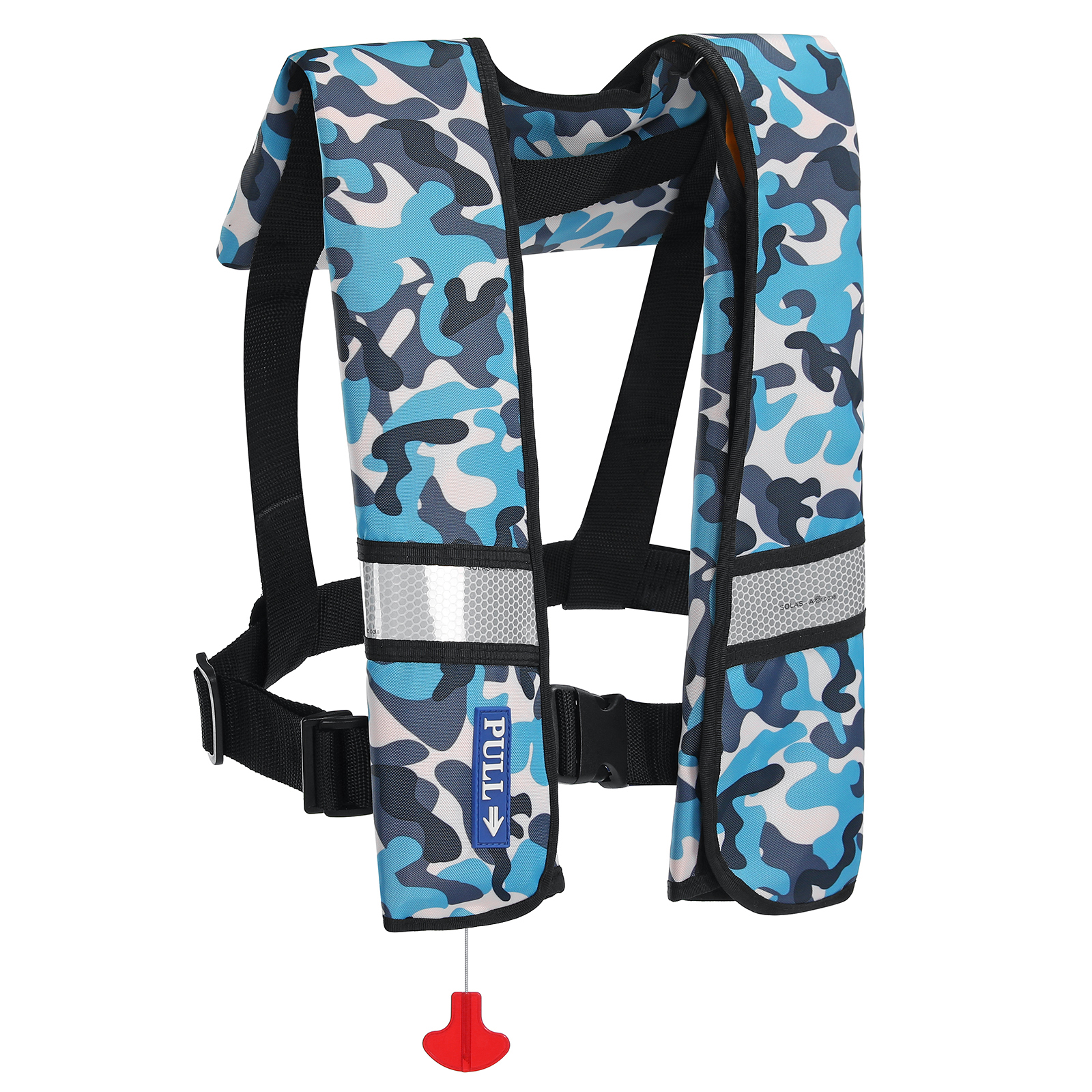 Automatische aufblasbare Schwimmweste Erwachsene Jacke mit Reflexfolie PFD 150N Hilfe - Bild 15 von 17