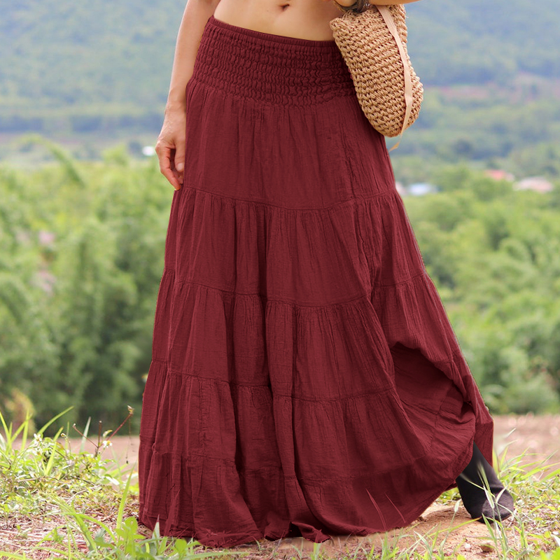 Women's Long Gypsy Maxi Summer Skirts  Ladies Skirt sizes 10 to 24 