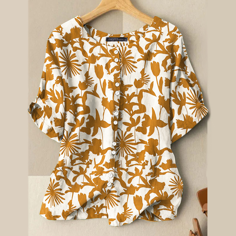 Camiseta Top Suelta Suelta Talla Grande para Mujer Blusa Estampada Verano Informal Camisa Camiseta - Imagen 16 de 17