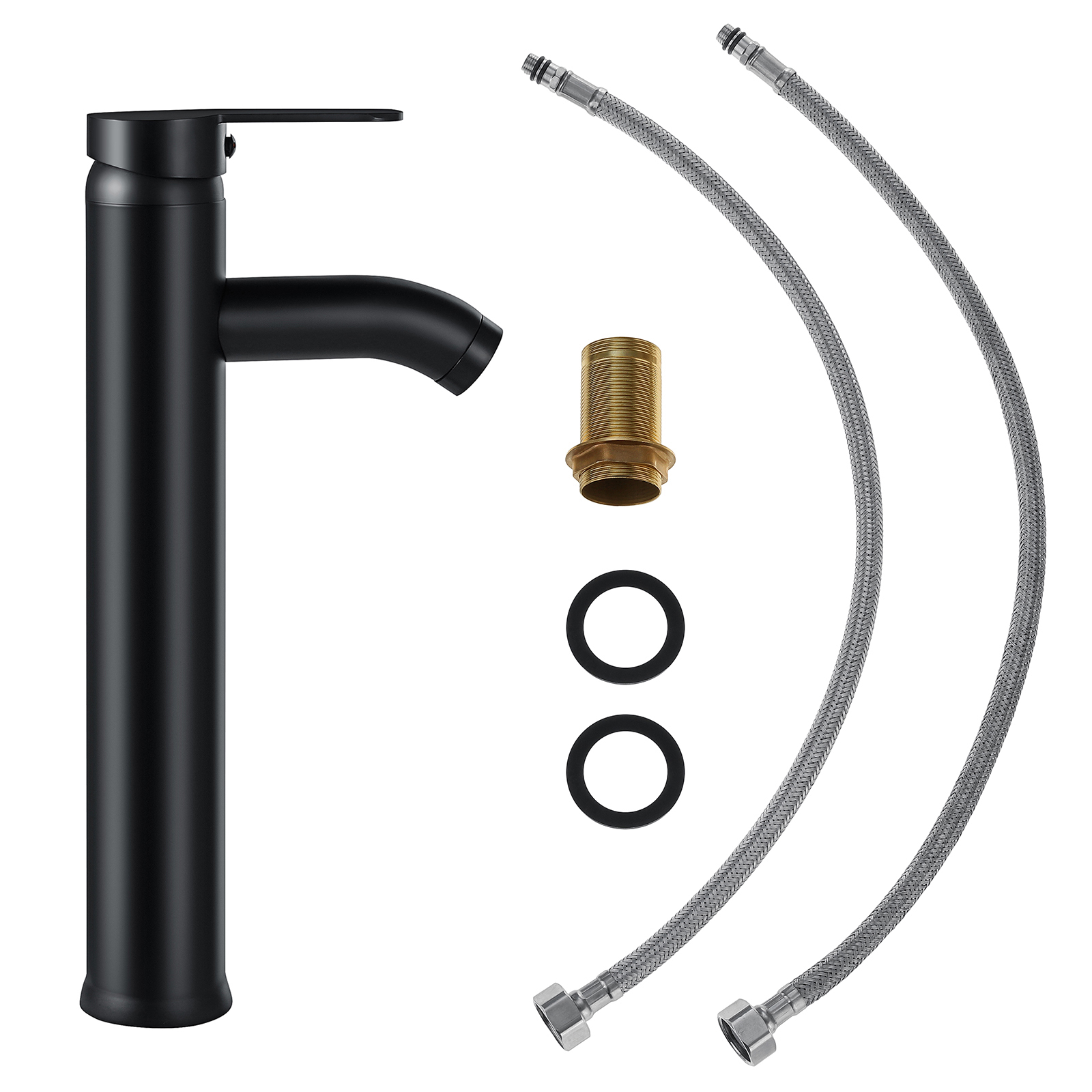 Bathroom Faucet Basin Faucets Single Hole Hot Cold Water Sink Mixer Taps Black