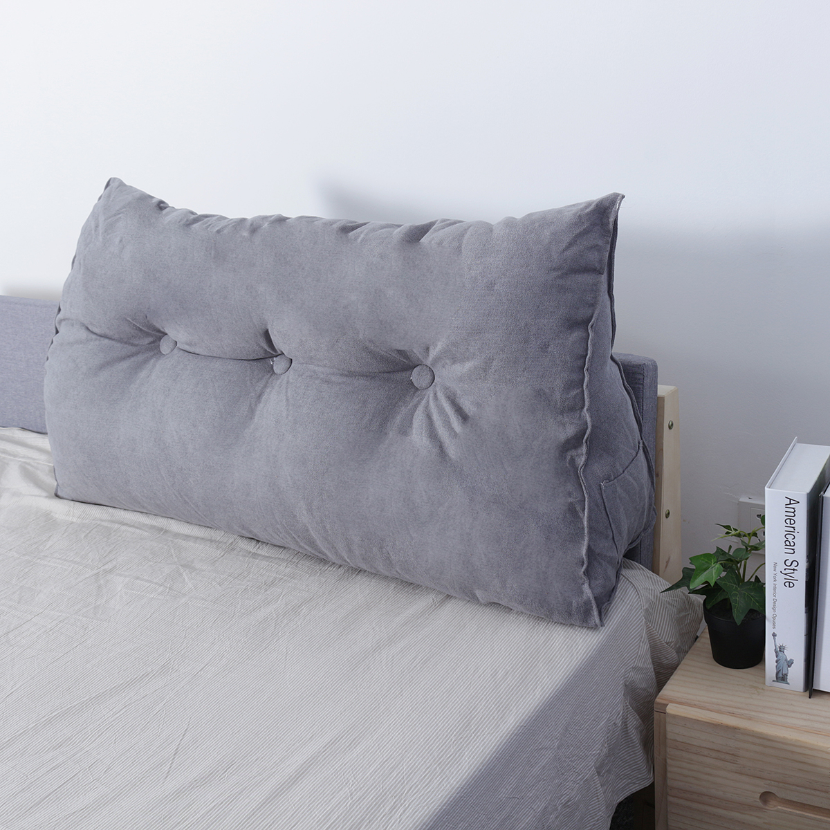 39'' Triangular Wedge Reading Pillow Headboard Daybed Cushion Bed Back Pa 1 A