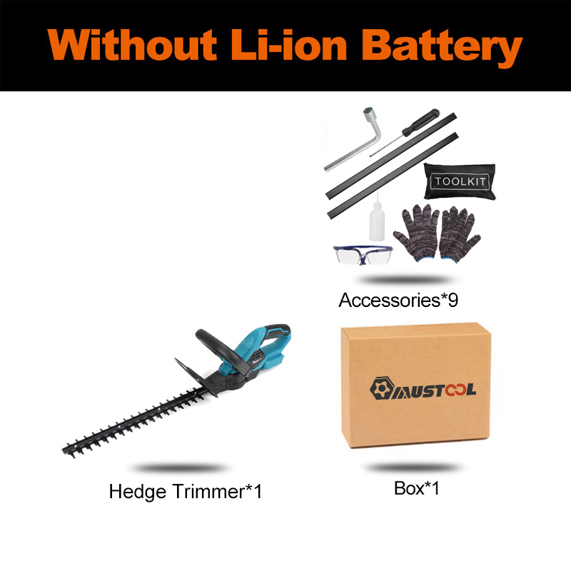 Brushless Cordless Hedge Trimmer 20 inch Blade with 22900mAh Battery and