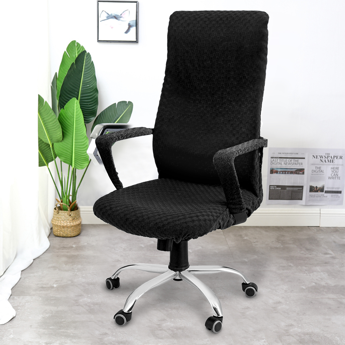 Stretch Universal Office Computer Chair Slipcover Desk Task Rotat Seat Cover US