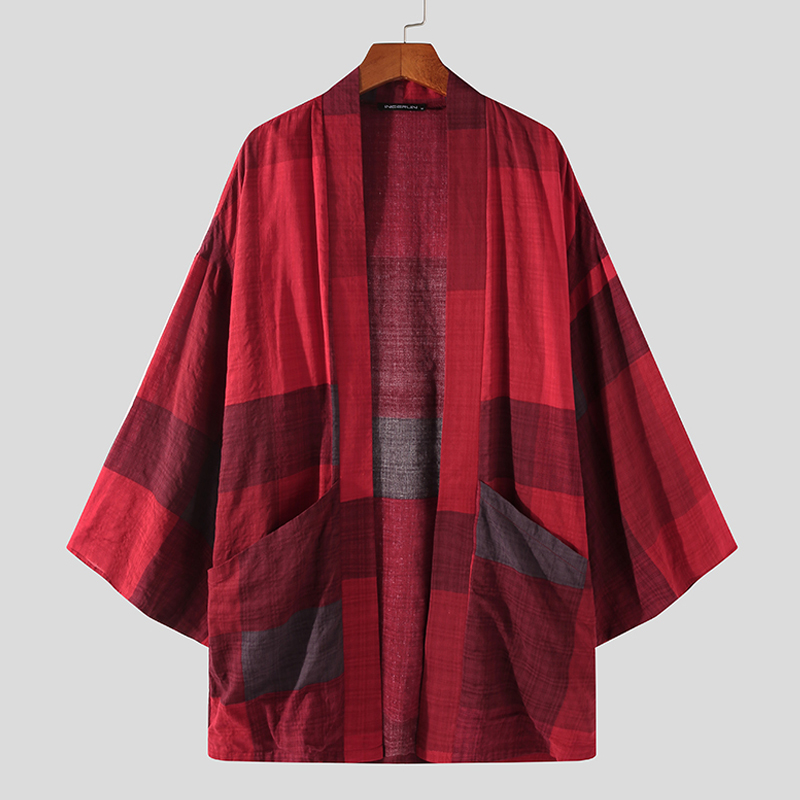 Plaids & Checks Pattern Japanese Kimono Women's Yukata