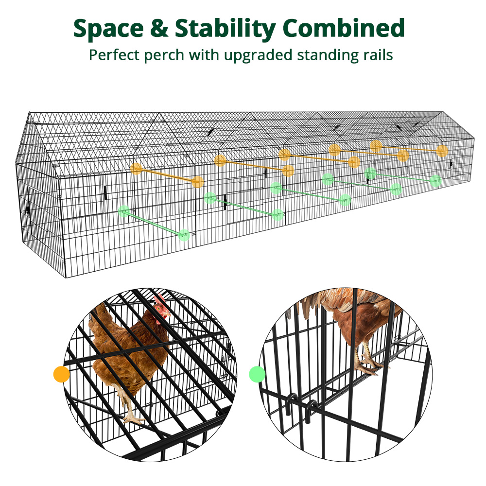 252''x42''x44'' Chicken Coop Pet Playpen Exercise Pen Pets Cage Enclosure Crate