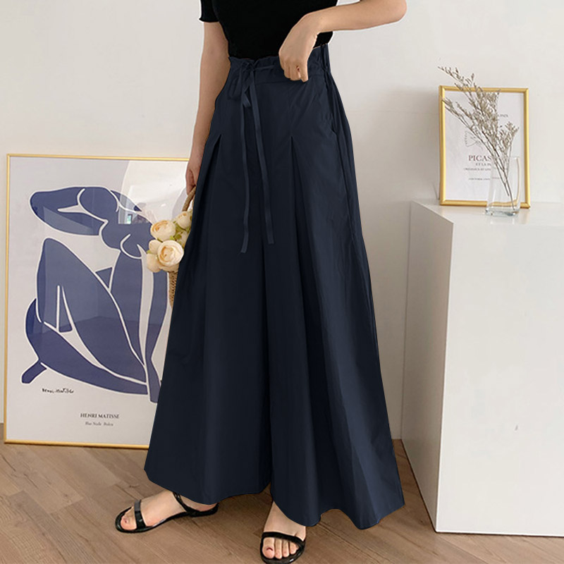 Moda Mujeres Faldas Pantalones Formales Sólidos Sueltos Largos Pantalones OL Pantalones - Imagen 13 de 15