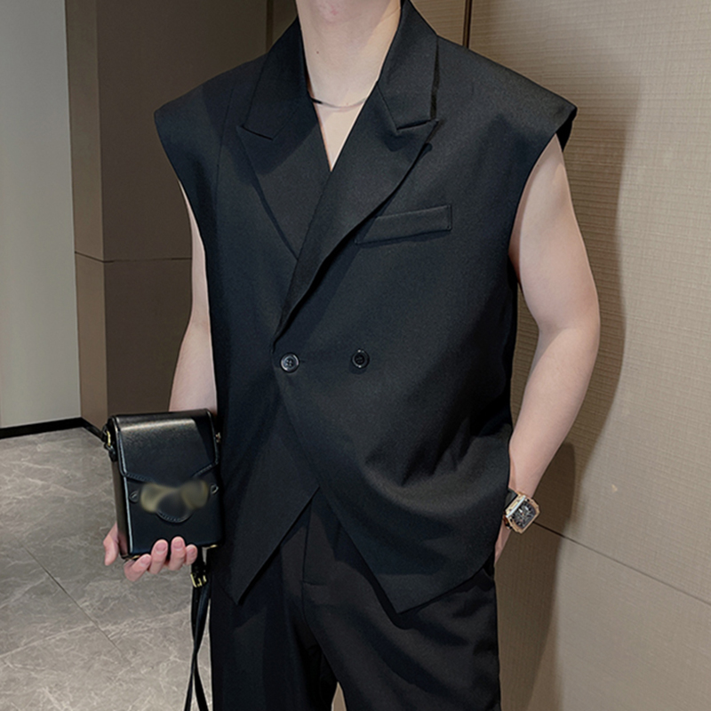 トップス mpen DB EASY BLAZER SLEEVELESS JACKET Mens Sleeveless Turndown Tops Blazer Vest Party Formal Work