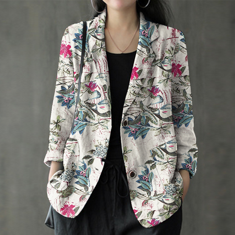 Long cotton blazer on sale womens