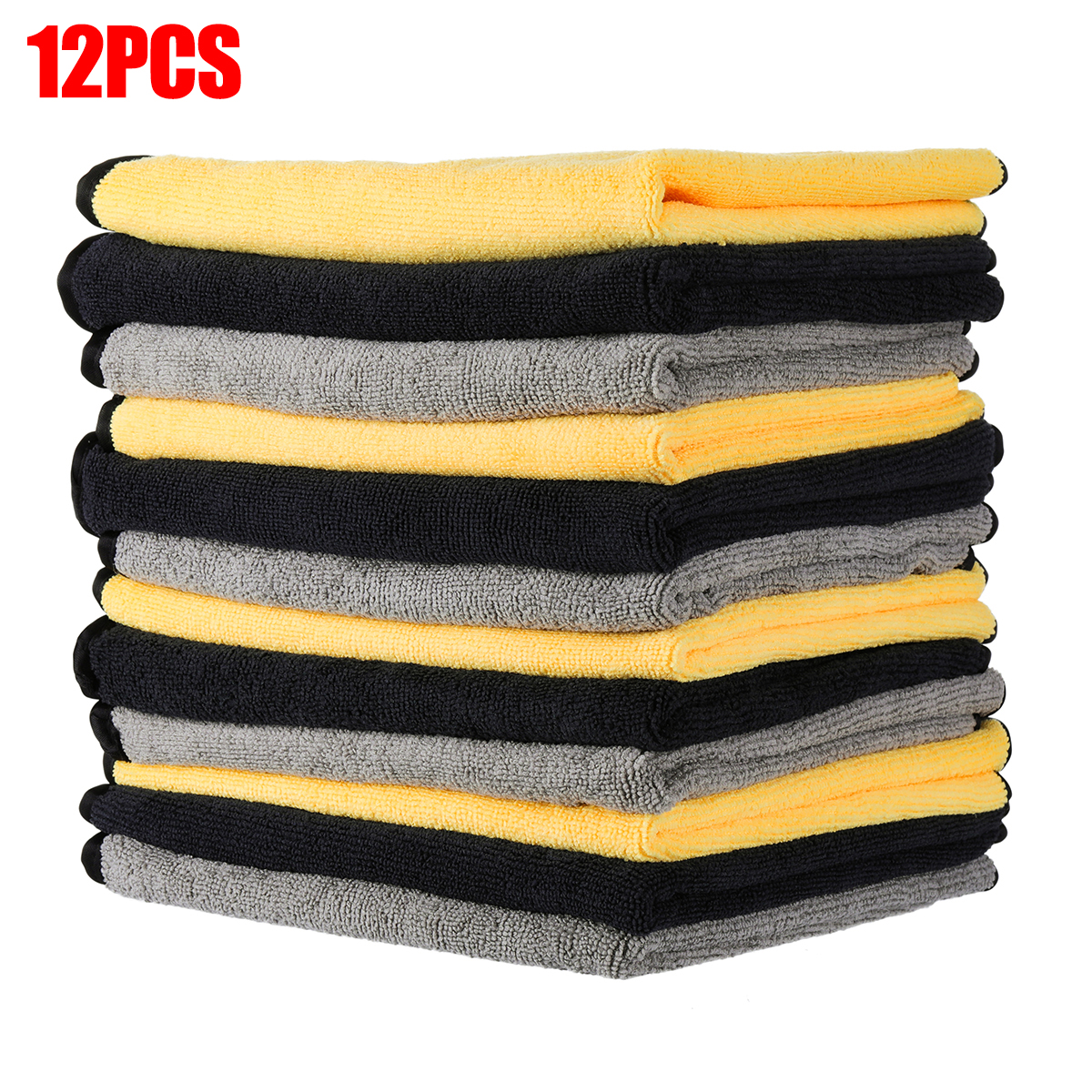 MATCC 12 Pack Microfiber Cleaning Cloths for Cars Detailing