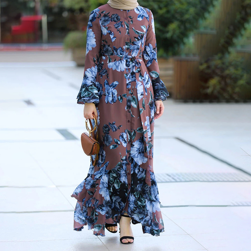 floral muslim dress