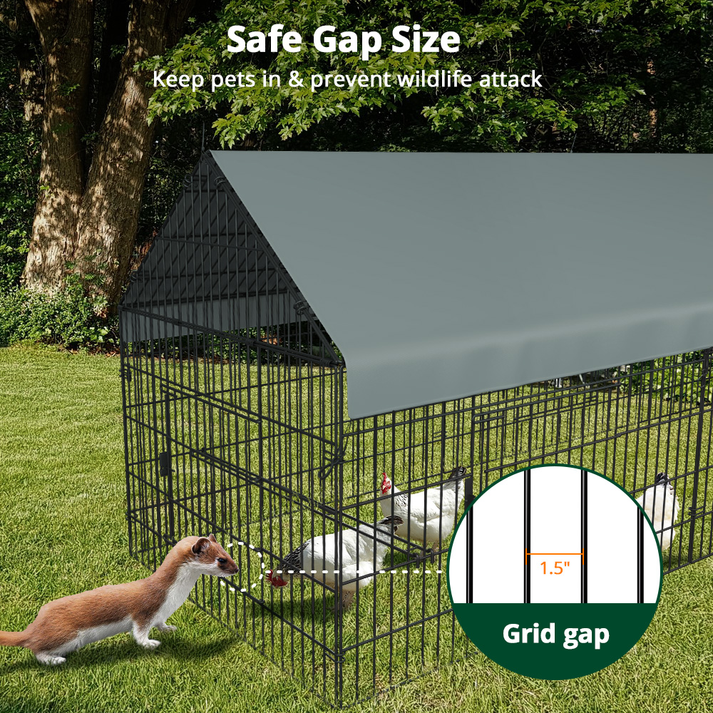 252''x42''x44'' Chicken Coop Pet Playpen Exercise Pen Pets Cage Enclosure Crate