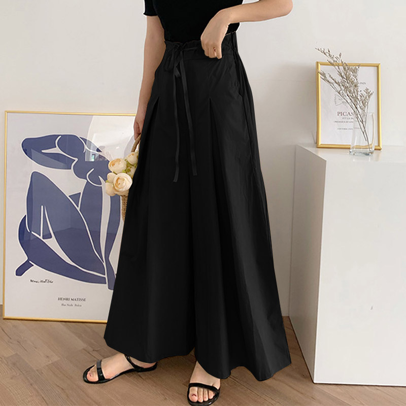 Moda Mujeres Faldas Pantalones Formales Sólidos Sueltos Largos Pantalones OL Pantalones - Imagen 12 de 15