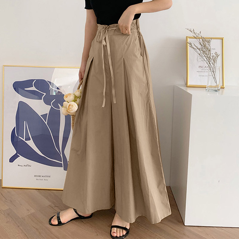 Moda Mujeres Faldas Pantalones Formales Sólidos Sueltos Largos Pantalones OL Pantalones - Imagen 14 de 15