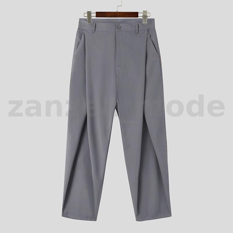 Mens Chino Harem Baggy Fit Long Pants Office Work Party Casual Wide Leg Trousers - Picture 14 of 15
