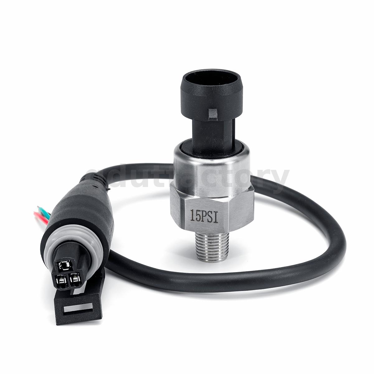 1/8" NPT 5V 5 - 200 PSI Pressure Transducer Sender Sensor Oil Fuel Gas Air Water - Picture 10 of 15