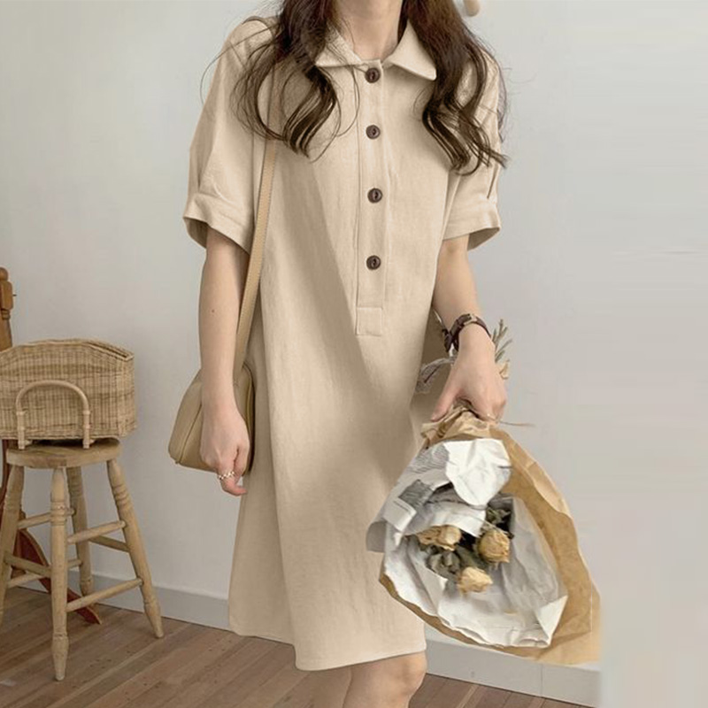 Knee length shirt dresses cheap with sleeves