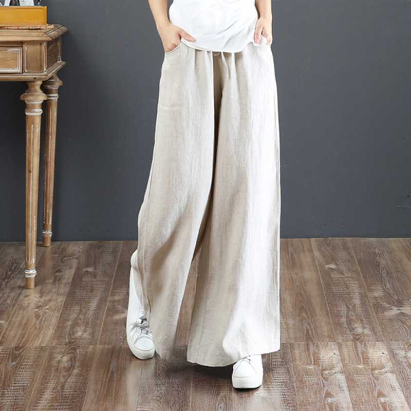 UK Women Winter Elastic Waist Long Trousers Wide Leg Loose Harem Pants Plus 8-24 - Picture 12 of 18