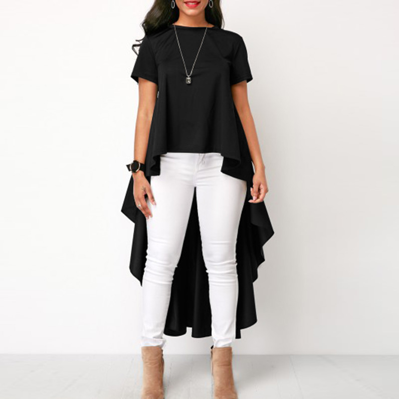 【新品未使用】pois ポワ　blouse tee black 新品未使用】pois ポワ blouse tee black