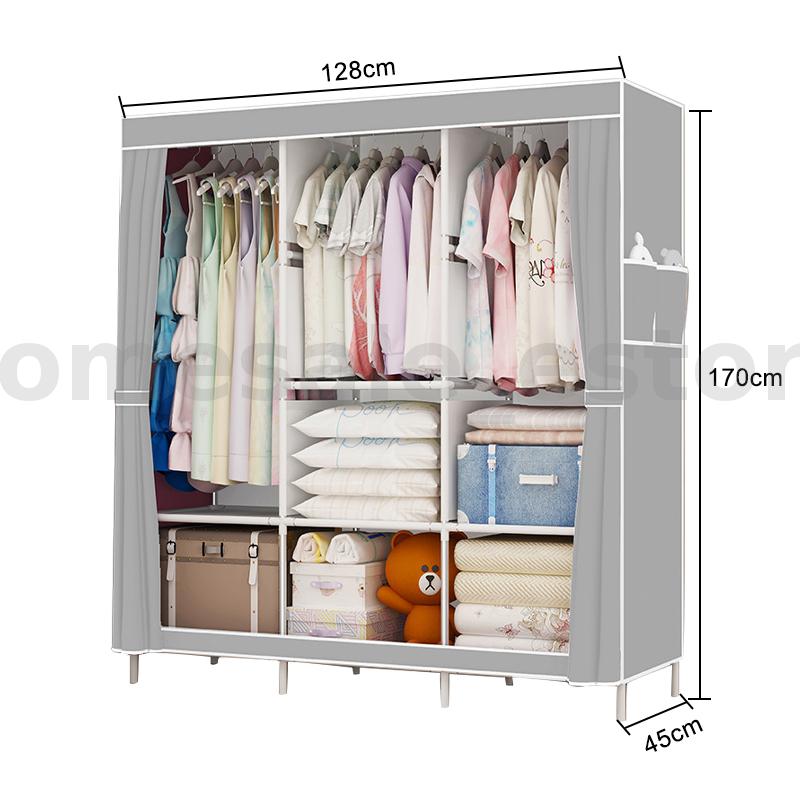Details about   Portable Clothes Storage Closet Organizer Shelf Wardrobe Rack Shelves a e 29 