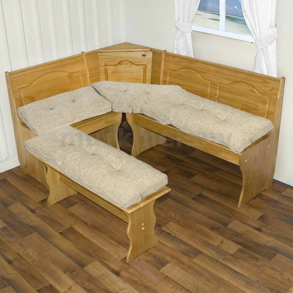4x High Rebound Foam Kitchen Nook Cushion Set Corner Dining Breakfast Bench Pad 