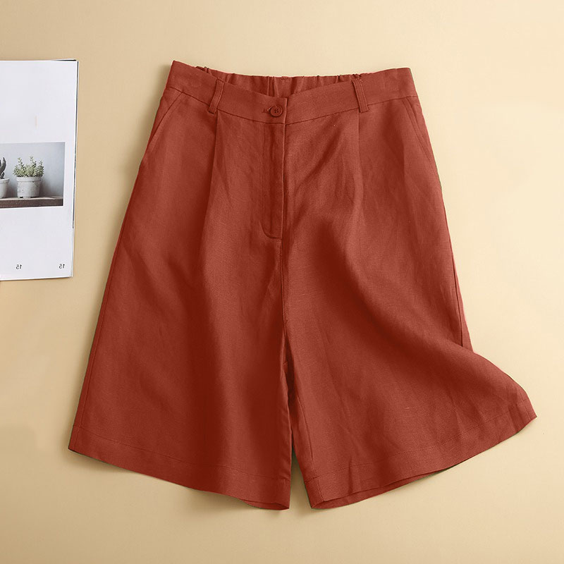 Summer Womens High Waist Solid Hot Pants Shorts Casual Holiday Office Trousers - Foto 11 di 11