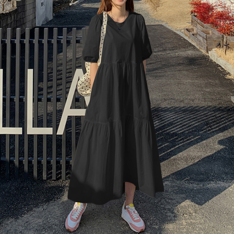 Maxi Vestido Largo Suelto Suelto Talla A Línea Grande para Mujer Talla A - Imagen 12 de 14