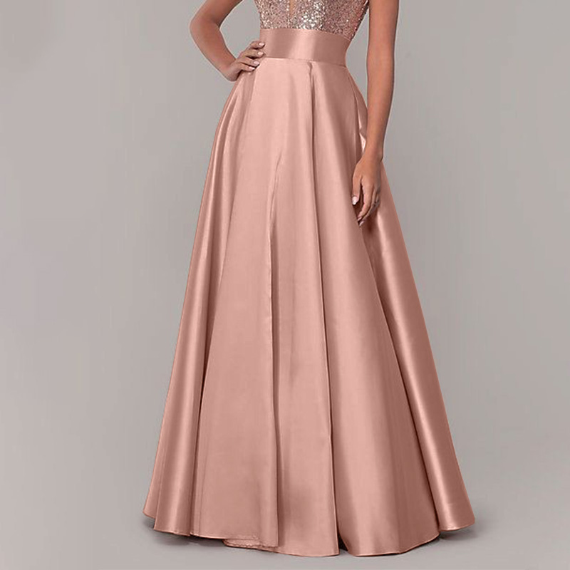 Rose gold long store skirt