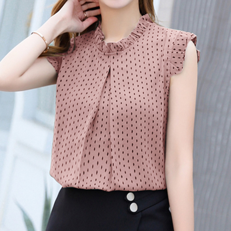 Summer Womens Polka Dots Ruffles Camisole Vest Tank Casual Hawaiian Tops Blouse - Picture 15 of 16