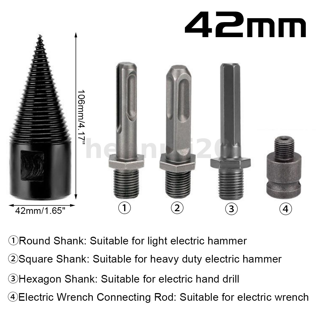 Spaccalegna Vite Seghe Splitter Drill Trapano A Mano Punta 32mm