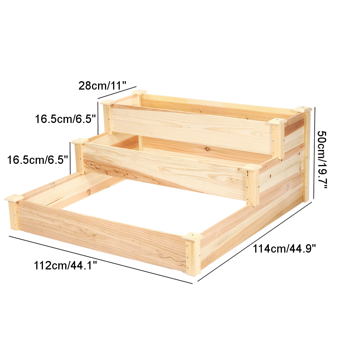 Legno Grande Fioriere Da Esterno Canale In  Piante Rettangolare IT