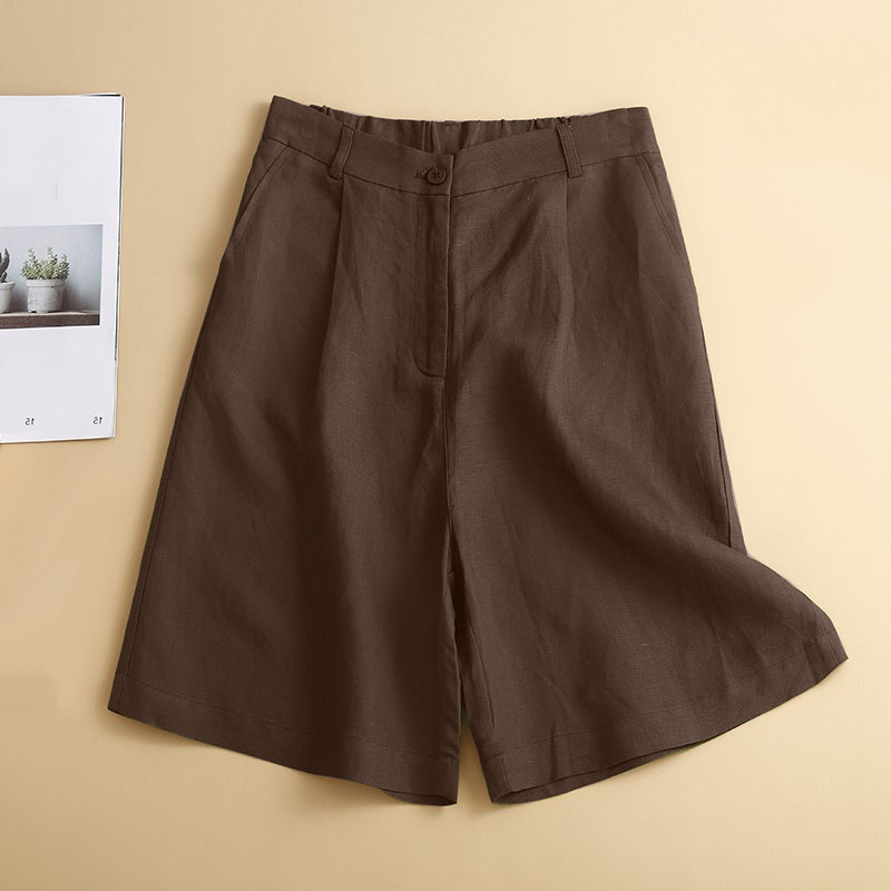 Summer Womens High Waist Solid Hot Pants Shorts Casual Holiday Office Trousers - Foto 10 di 11